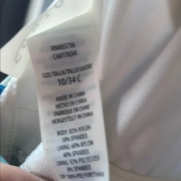 NWOT Coco Reef Jewel Twist Bra Sized One Piece Swimsuit Size 34C Cup 10 - Picture 7 of 7